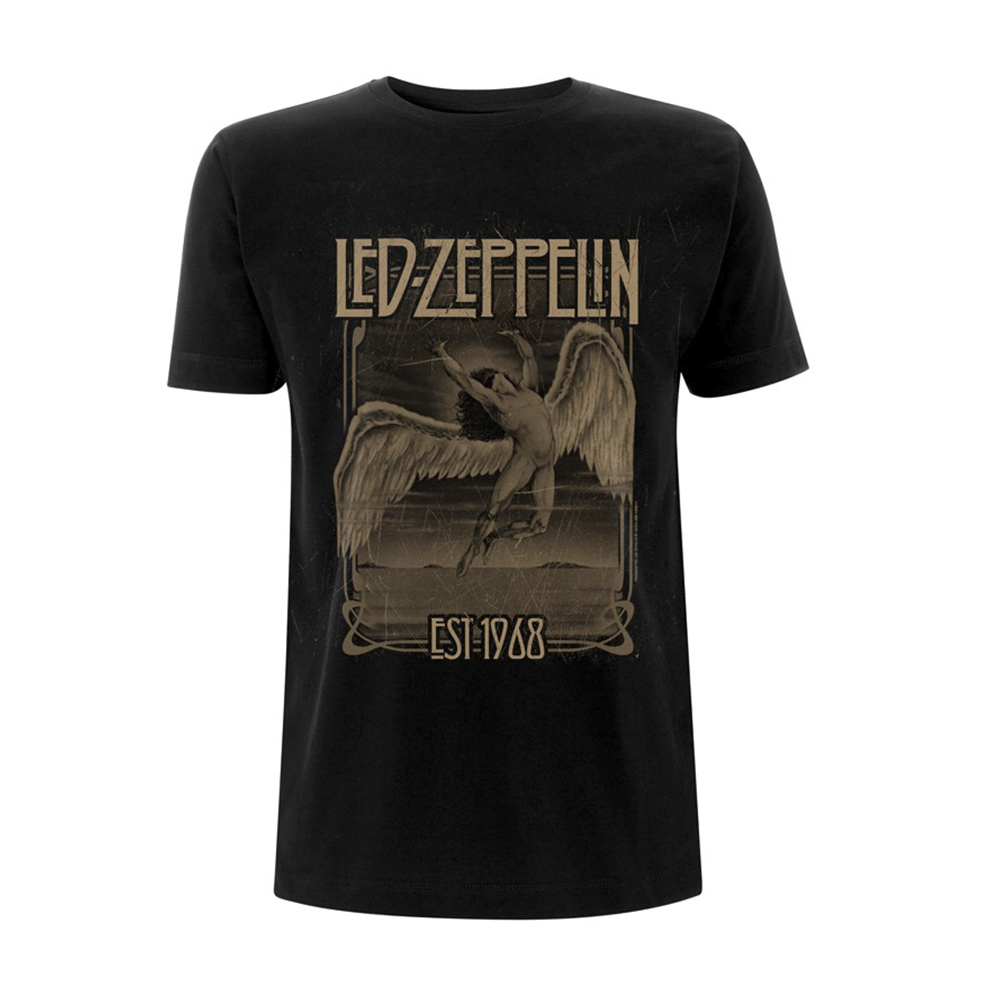 Led Zeppelin Herren T-Shirt Faded Falling schwarz