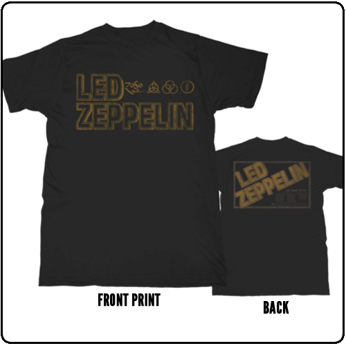 Led Zeppelin - Square Gold Symbols (xxl only)
