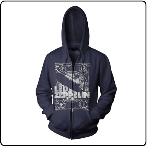 Led Zeppelin - Navy Zip Hoodie