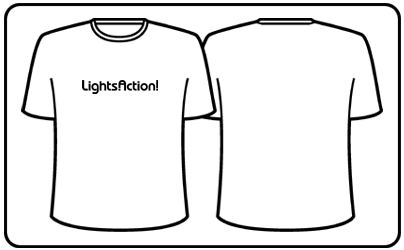 Lights Action! - Logo (White)