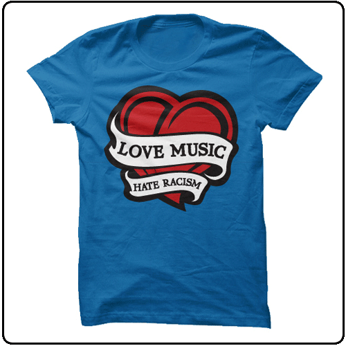 Love Music Hate Racism Ireland - Heart (Royal Blue)
