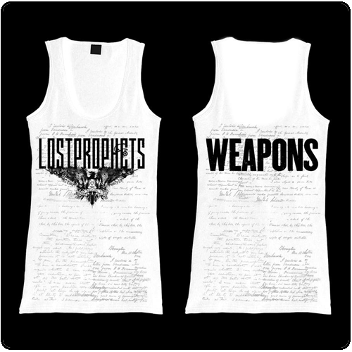 Lostprophets | Weapons Vest Mens White | Vest | Officially Licensed ...