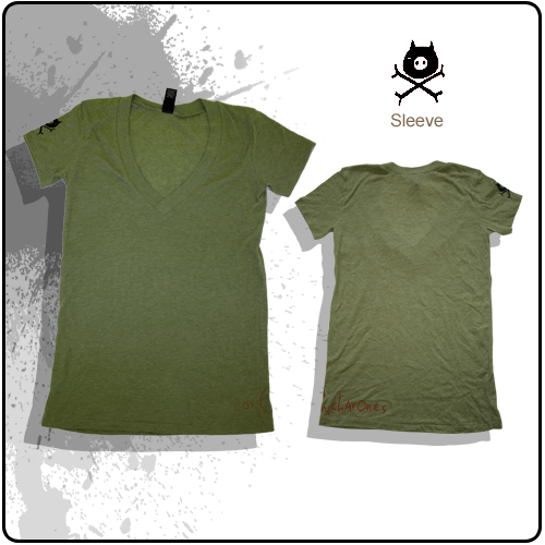 Los Chicharones - Logo (Olive Green V Neck)
