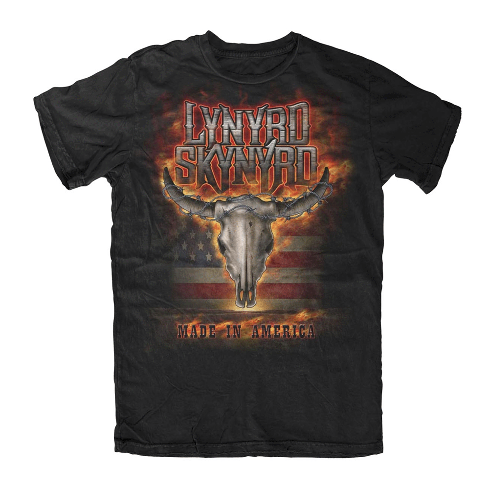 Lynyrd Skynyrd, Flaming Skull, USA Import T-Shirt, T-shirt, Tee shirts, T s...