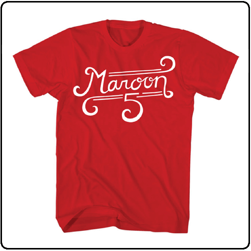 Maroon Five - Red Curl Logo (XXL Only)