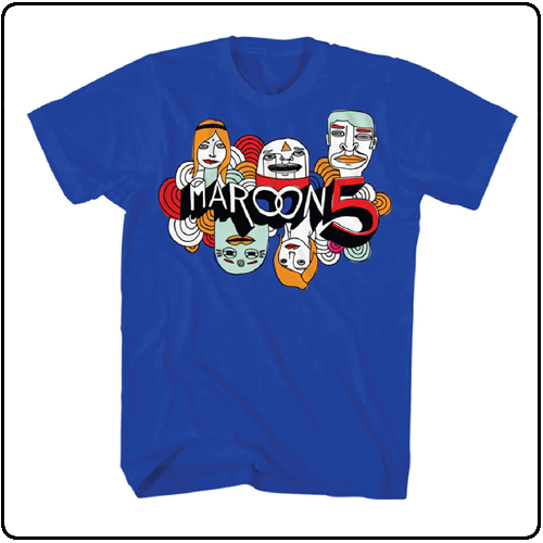 Maroon Five - Royal Cartoon Logo Mens Slim Fit Tee (XXL Only)