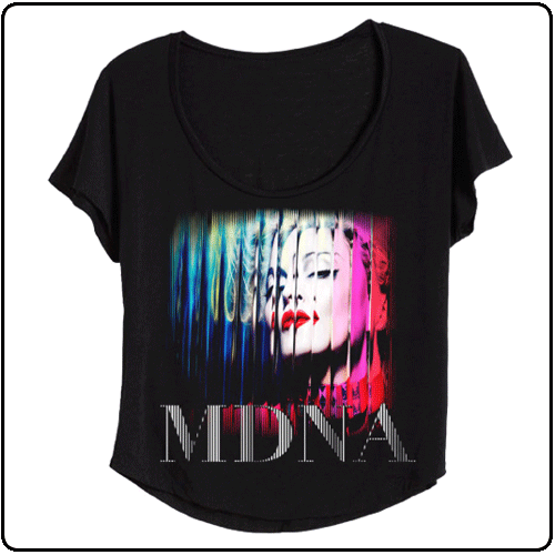 Madonna - MDNA Photo - Black Dolman T-Shirt