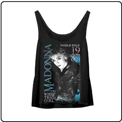 Madonna - Black Who's That Girl Jrs Scoop Tank (USA Import)
