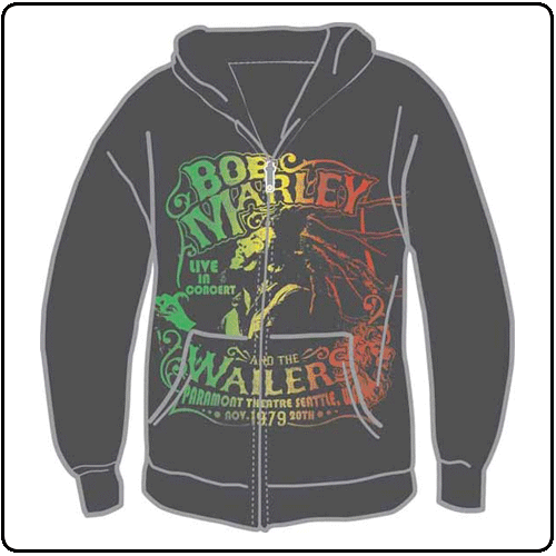 Bob Marley - 1979 Walters Live Zipped Hoodie