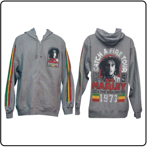 Bob Marley - Catch Manchester Tour Zipped Hoodie