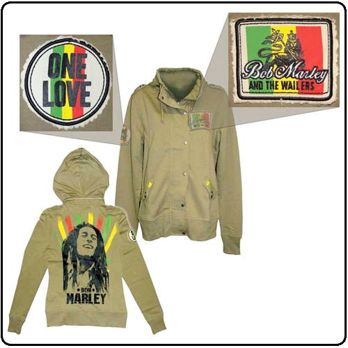 Bob Marley - Catch Military Zipped Hoodie