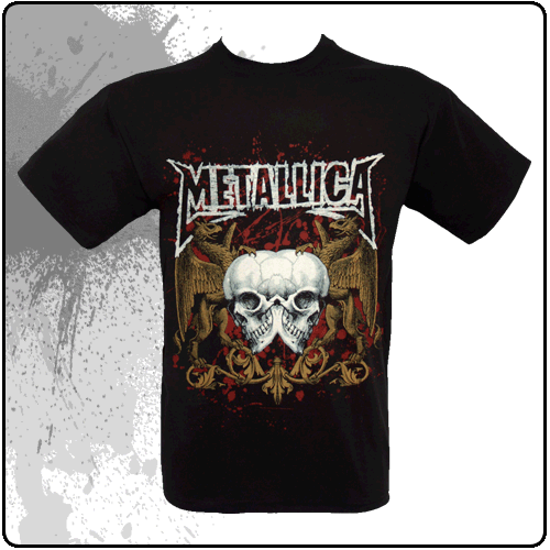 Metallica - Double Skulls (Black)