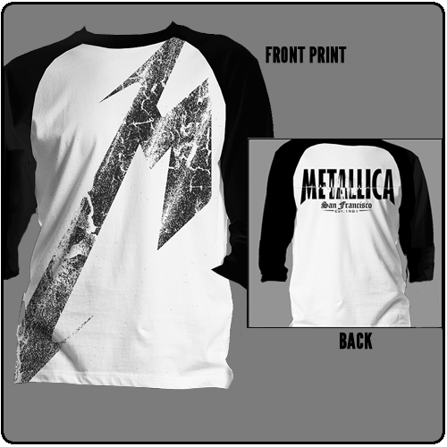Metallica - Giant M - 3/4 Length Sleeves