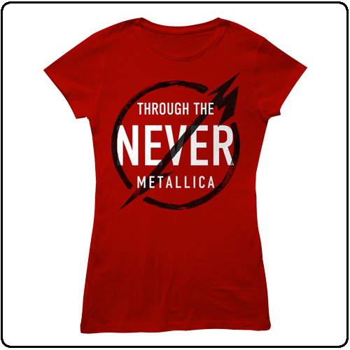 Metallica - Never Red (Womens Fitted)