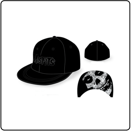 Misfits - Blackout Logo Flat Brim