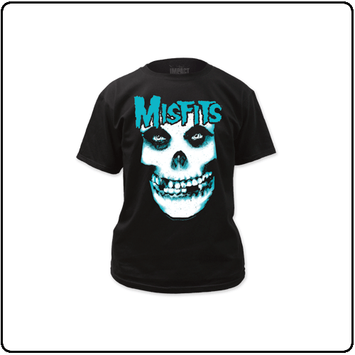 Misfits - Blue Logo White Skull
