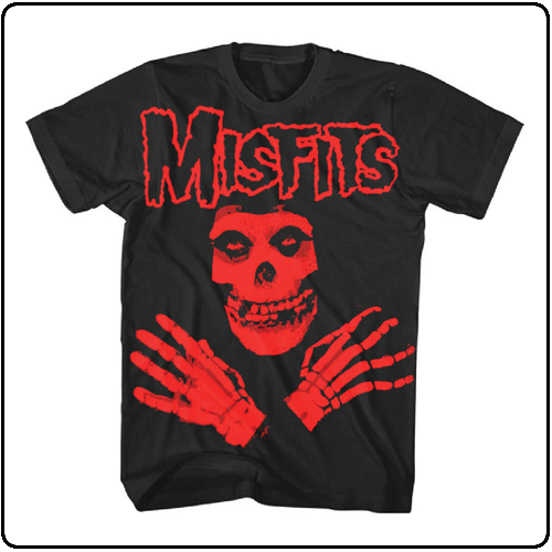 Misfits - Black Red Arms Crossed Skeleton
