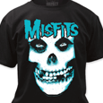 Misfits : Blue Logo White Skull