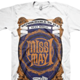 Miss May I - Metal Crest (White)