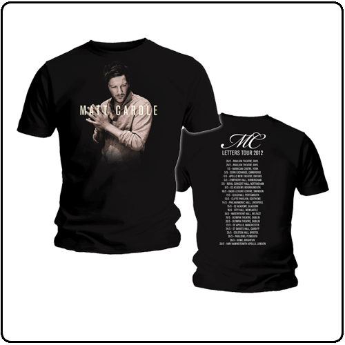 Matt Cardle - Album Tee With Tour Dates (Black)