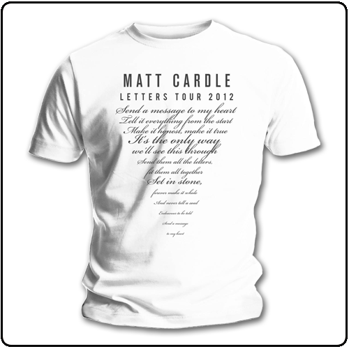 Matt Cardle - Lyrics Tee (White)