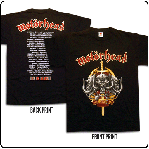 Motorhead - Triple Head - Dates Back Print