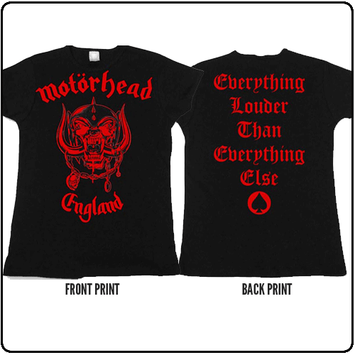 Motorhead - England Black Red Skinny