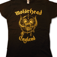 Motorhead : England Gold on Black - Skinny (Girls)