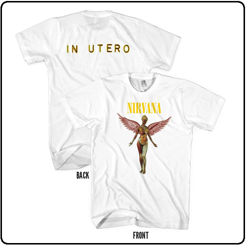 nirvana in utero shirt white