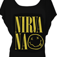 Nirvana : Smiley - Black Dolman (Girls)