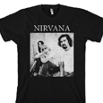 Nirvana : Black B & W Sitting Photo