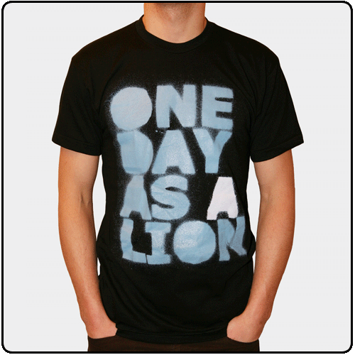 One Day As A Lion - Stacked Logo Reverse