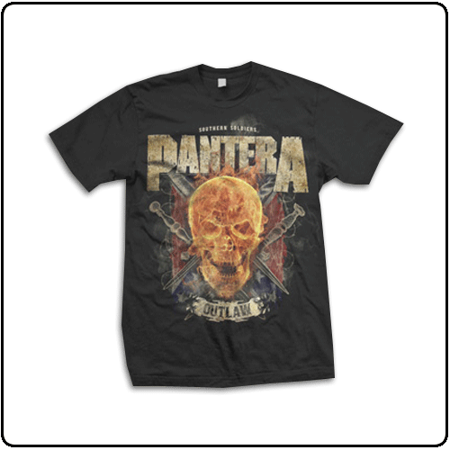 Pantera - Outlaw Skull (Black)