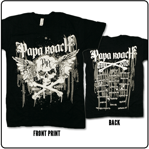 Papa Roach - Crossbones (2010 Dates Backprint)