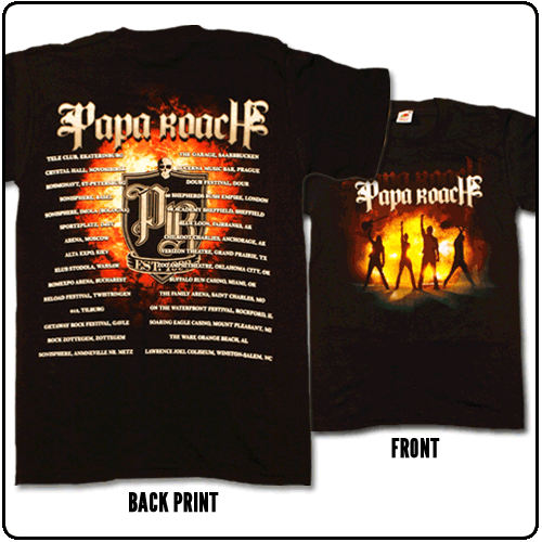 Papa Roach - Time for Annihilation (2011 Dates backprint)