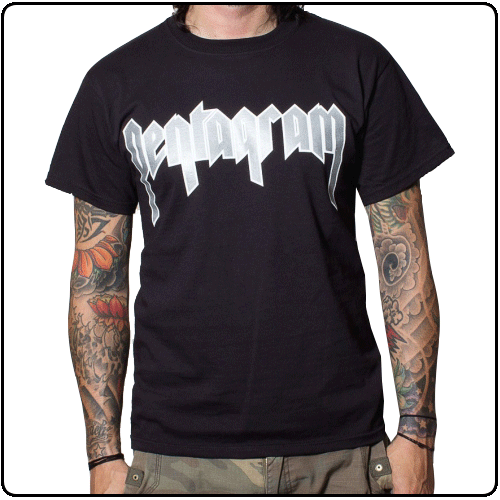 Pentagram - Silver Logo - (Black)