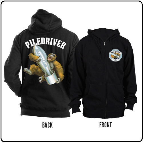Piledriver - Jet Black Piledriver Hoodie