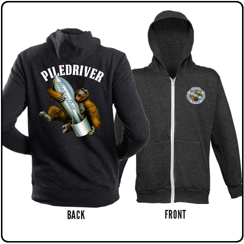 Piledriver - Heather Black Piledriver Hoodie