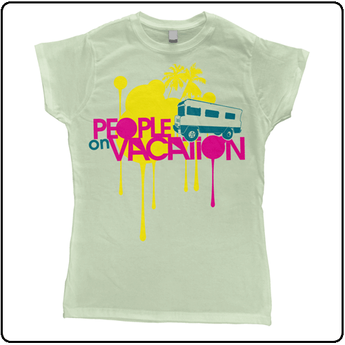 People On Vacation - Winnebago - Girls Green Tee