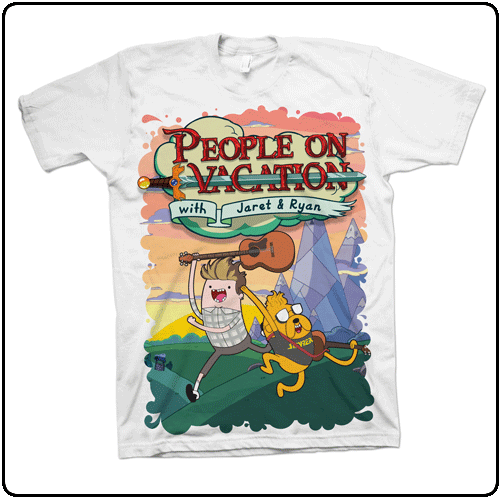 People On Vacation - Adventure Time - White