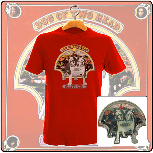Status Quo - Dog Of Two Head Vintage T with Pin Badge