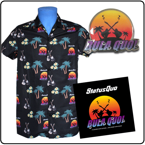Status Quo - CD + Badge + Hawaiian Shirt