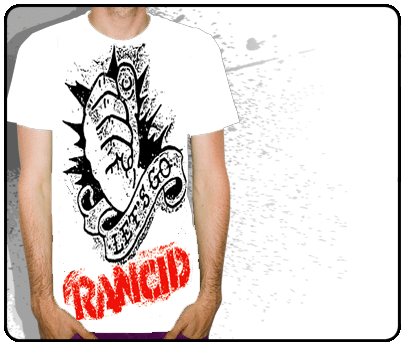 Rancid - Lets Go Monster Print (White)