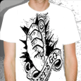 Rancid : Lets Go Monster Print (White)