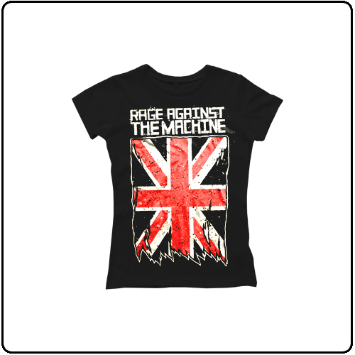 Rage Against The Machine - Union Jack (Womens Black)