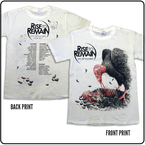 Rise To Remain - City Of Vultures Tour 2011 (White)