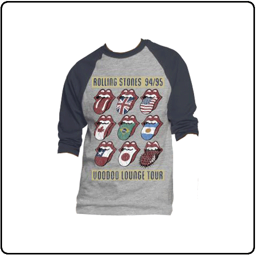 Rolling Stones - Voodoo Lounge Tour - Long Sleeve (Heather - Navy)