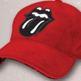 Rolling Stones : Black Tongue Logo Red Flex