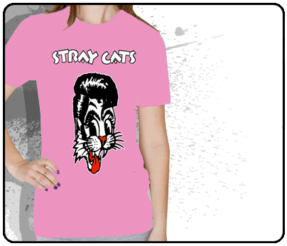 Stray Cats - 1-Line Logo (Pink) (Girls)