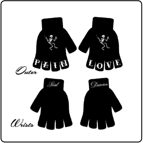 Social Distortion - Pain Love (Fingerless Gloves)